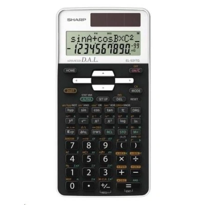 SHARP kalkulačka - EL531TGWH - bílá - box - Solární + baterie, SH-EL531TGWH