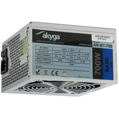 Akyga ATX Zdroj 700W Basic ventilátor 120mm P8 5xSATA PCI-E, AK-B1-700