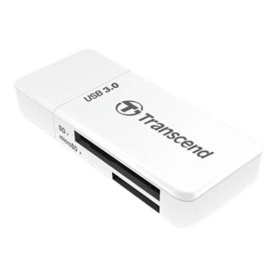 Transcend RDF5 USB 3.0 čtečka paměťových karet SDHC (UHS-I)/SDXC (UHS-I)/microSDHC (UHS-I)/microSDXC (UHS-I), bílá, TS-RDF5W