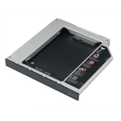 AKASA box pro 2,5" HDD místo IDE mechaniky do notebooku / AK-OA2SDE-BKV2 / 9,5 a 12mm, AK-OA2SDE-BKV2