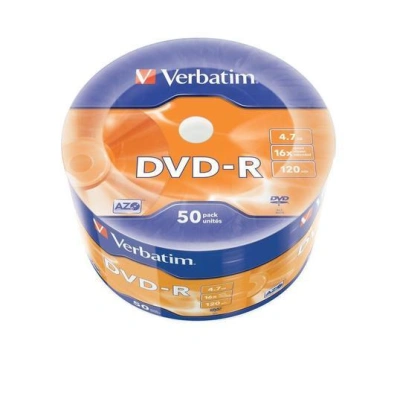 VERBATIM DVD-R AZO 4,7GB/ 16x/ 50pack/ wrap, 43788