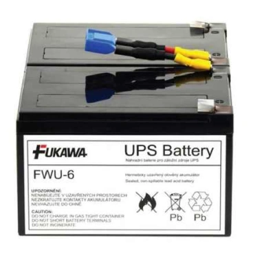 FUKAWA olověná baterie FWU6 do UPS APC/ náhradní baterie za RBC6/ 24V/ 12Ah/ životnost 5 let, 12417
