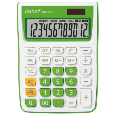 REBELL kalkulačka - SDC912 GR - zelená, RE-SDC912 GR BX