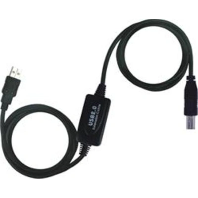 PremiumCord USB 2.0 repeater a propojovací kabel (A/M-B/M)/ 10m/ černý