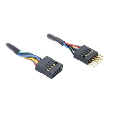 AKASA redukce 4pin USB(M) na 4pin USB(F) / EXUSBI-40 / černá / 40cm