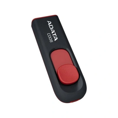 ADATA Capless Design C008 32GB / USB 2.0 / černo/červená, AC008-32G-RKD