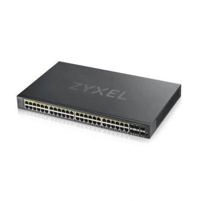 Zyxel GS1920-48HPV2   52-port Gigabit WebManaged PoE Switch, 48x gigabit RJ45, 4x gigabit RJ45/SFP, 2x SFP, 375W pro PoE, GS192048HPV2-EU0101F