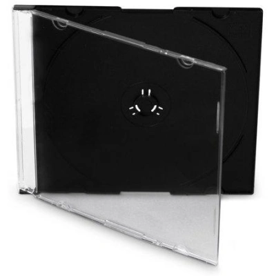 COVER IT box jewel + tray/ plastový obal na CD/ slim/ 5,2mm/ černý, 27036