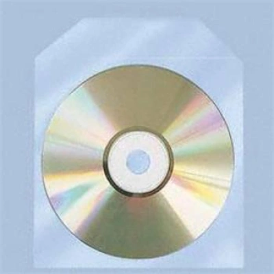 COVER IT Polypropylenový obal na CD/DVD, průhledný s klipem - 100ks, NN222