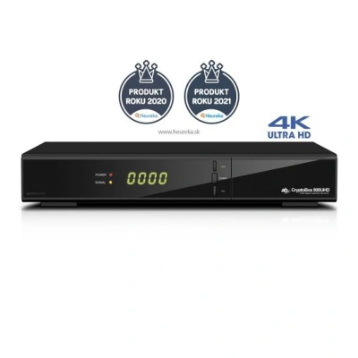 AB DVB-S2/S2X set-top-box CryptoBox 800UHD/ 4K UHD/ H.265/HEVC/ čtečka karet/ HDMI/ 2x USB/ AV/ LAN/ PVR/ EPG/ Timeshift