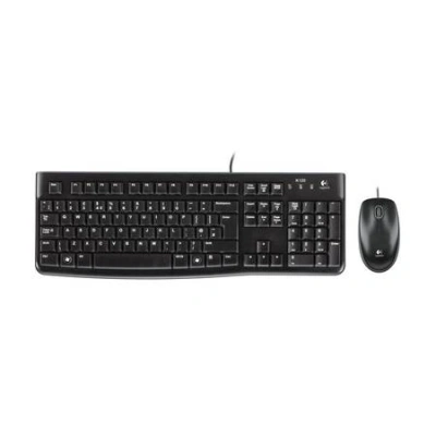 Logitech set MK120/ Drátová klávesnice + myš/ USB/ CZ/SK/ černý, 920-002536