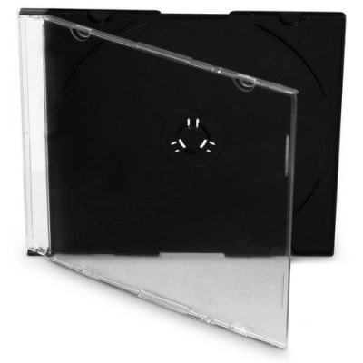 COVER IT box jewel + tray/ plastový obal na CD/ slim/ 5,2mm/ černý/ 10pack, 27036P10