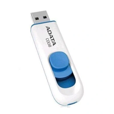 ADATA flash disk 64GB C008 USB 2.0 bílý, AC008-64G-RWE