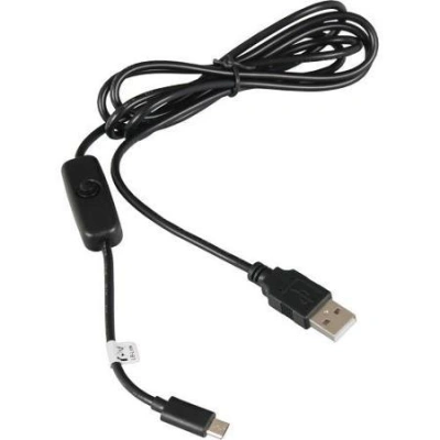 Raspberry PI USB A na Micro USB B napájecí kabel s vypínačem / 1.5m (K-1470), K-1470